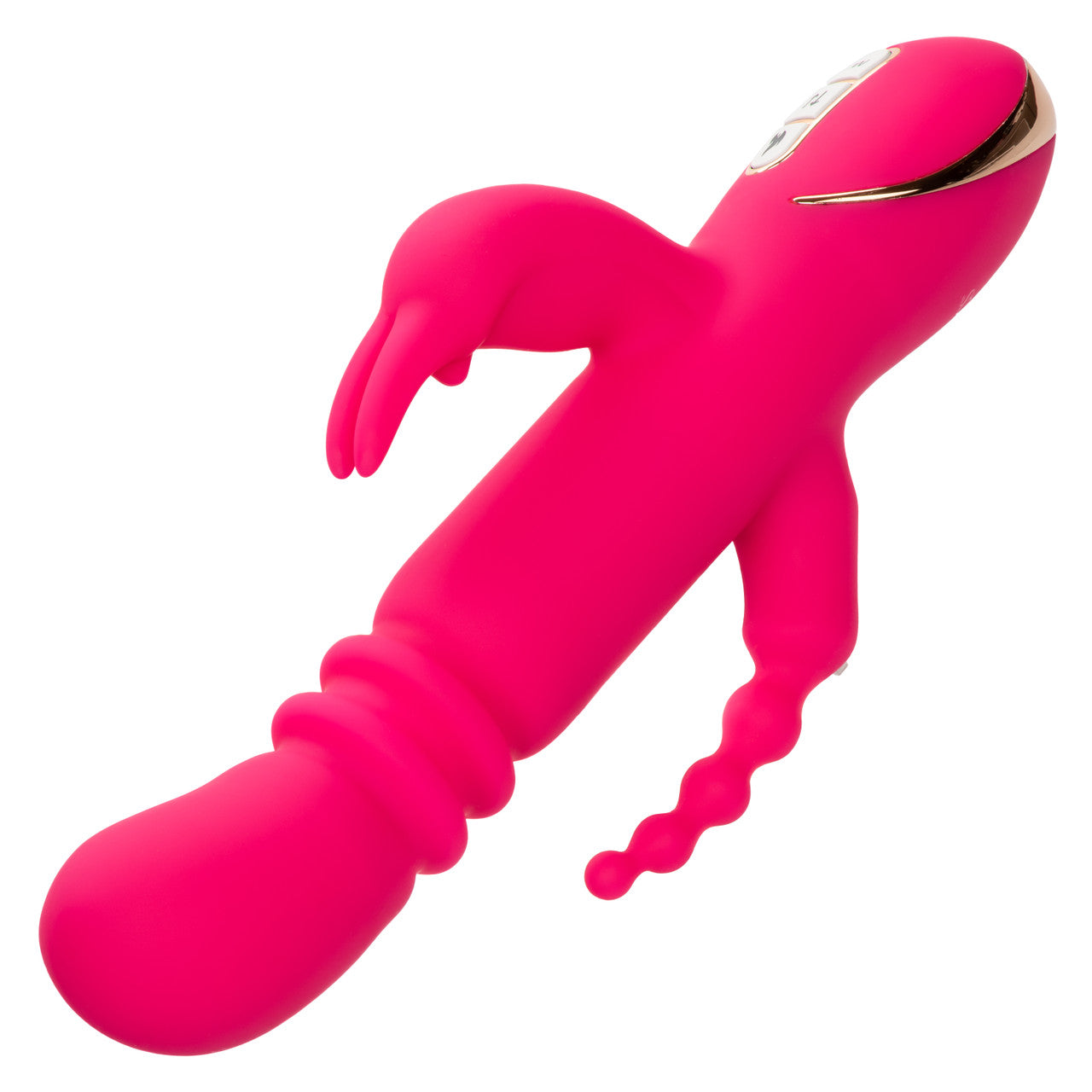 Jack Rabbit Signature Heated Silicone Triple Fantasy Rabbit Vibe