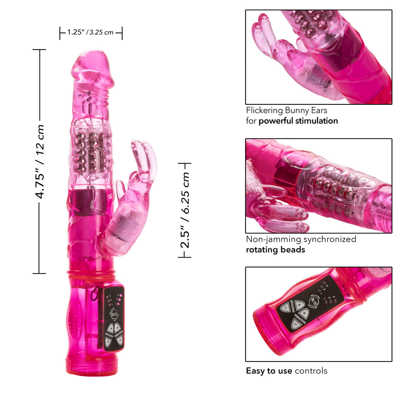 CalExotics Petite Jack Rabbit Vibe - Pink