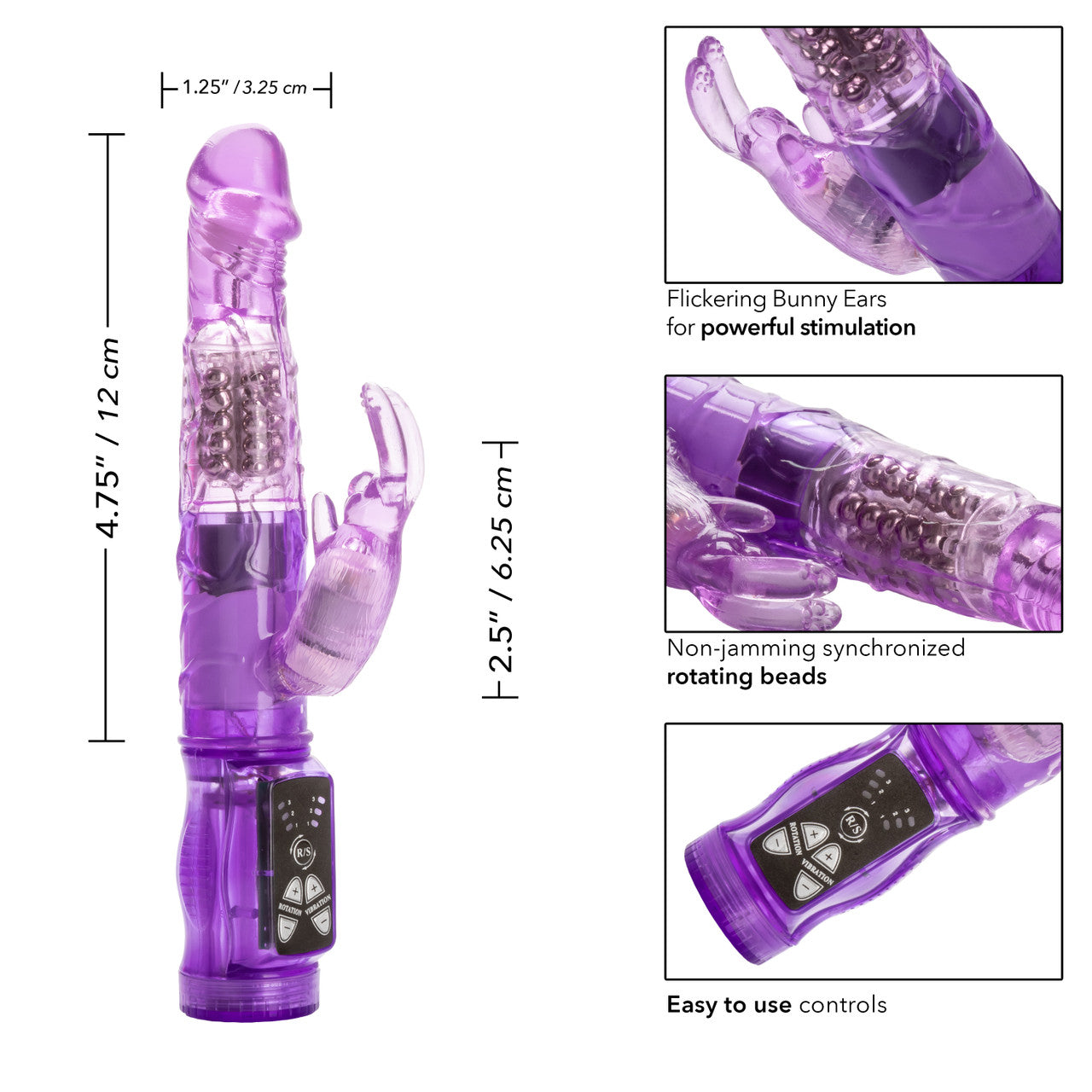 CalExotics Petite Jack Rabbit Vibe - Purple