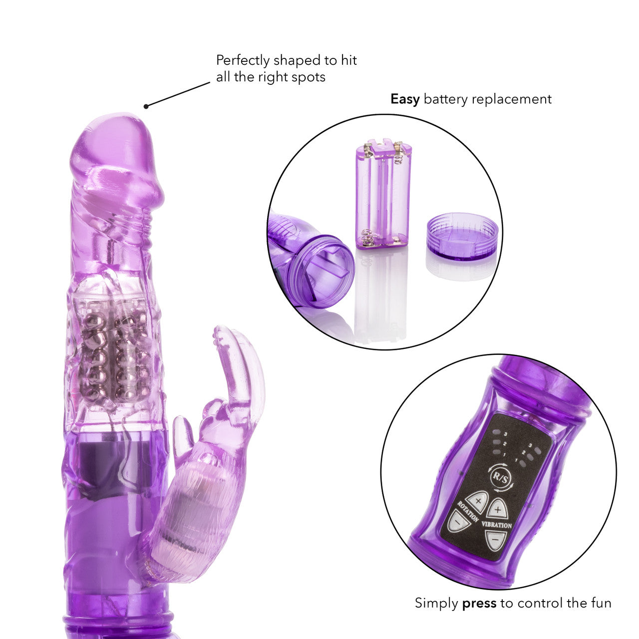 CalExotics Petite Jack Rabbit Vibe - Purple