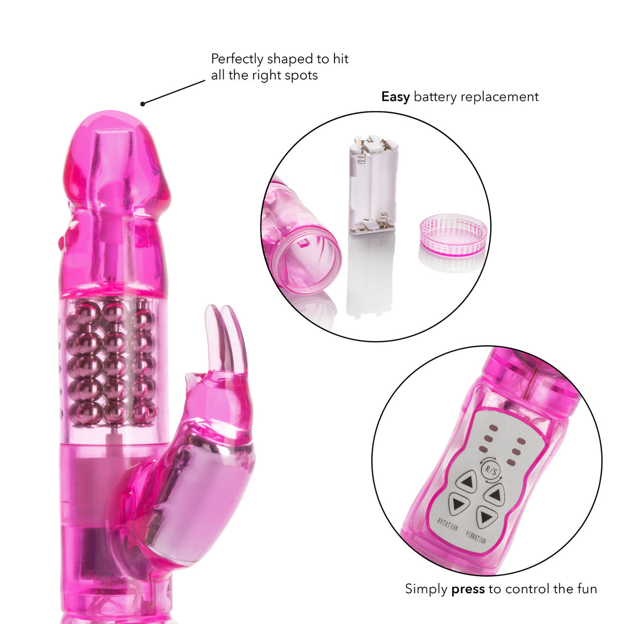 CalExotics Waterproof Jack Rabbit Vibe - Pink