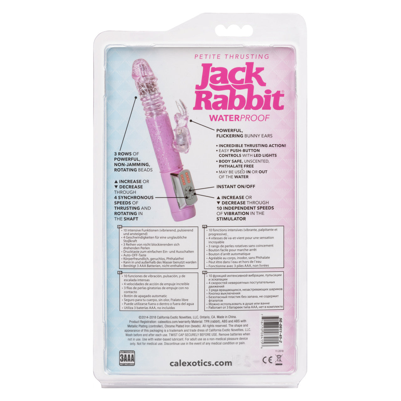 CalExotics Petite Thrusting Jack Rabbit Vibe - Pink