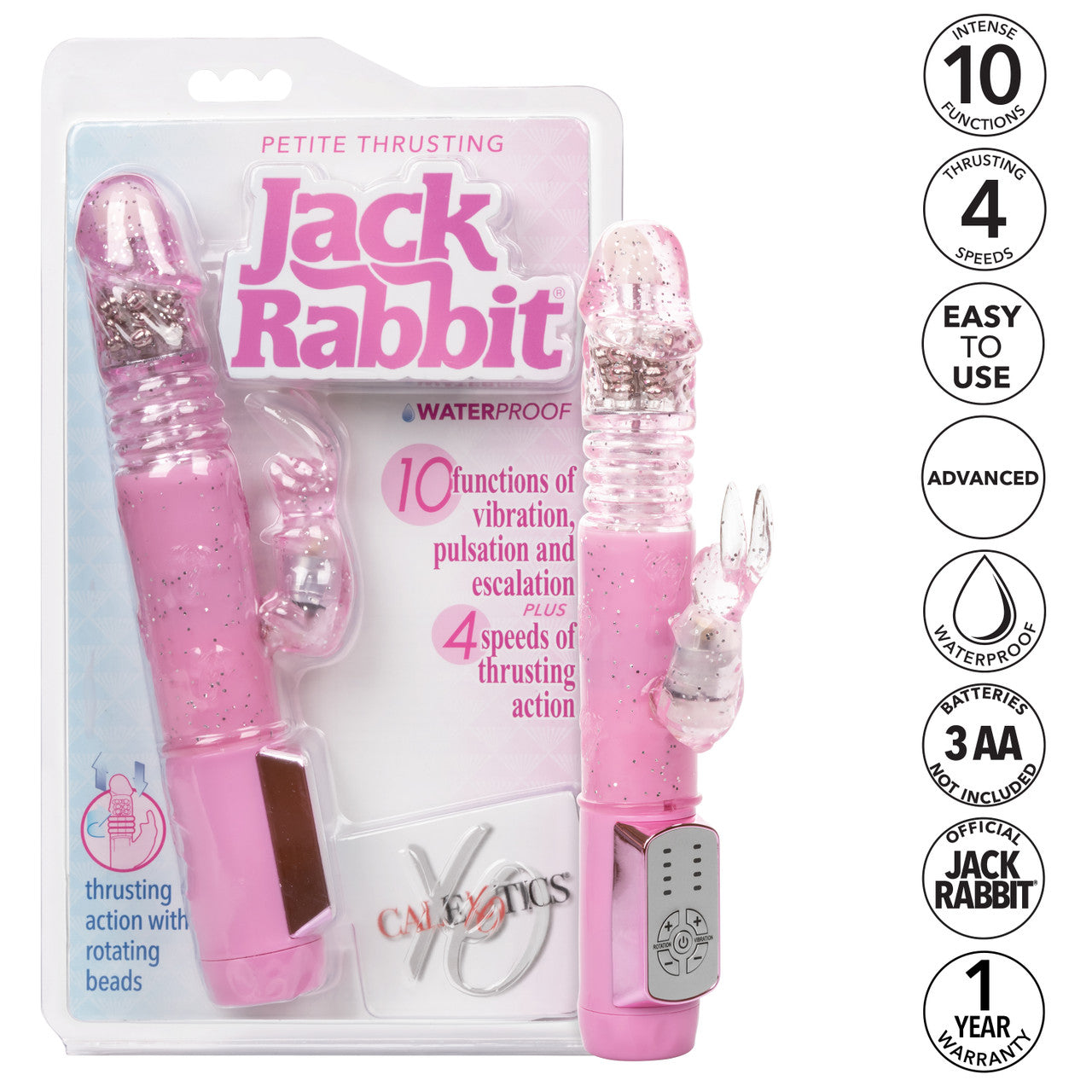 CalExotics Petite Thrusting Jack Rabbit Vibe - Pink