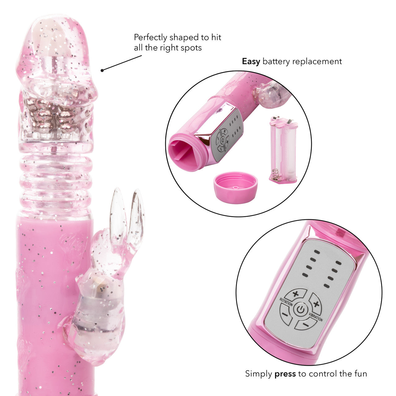 CalExotics Petite Thrusting Jack Rabbit Vibe - Pink