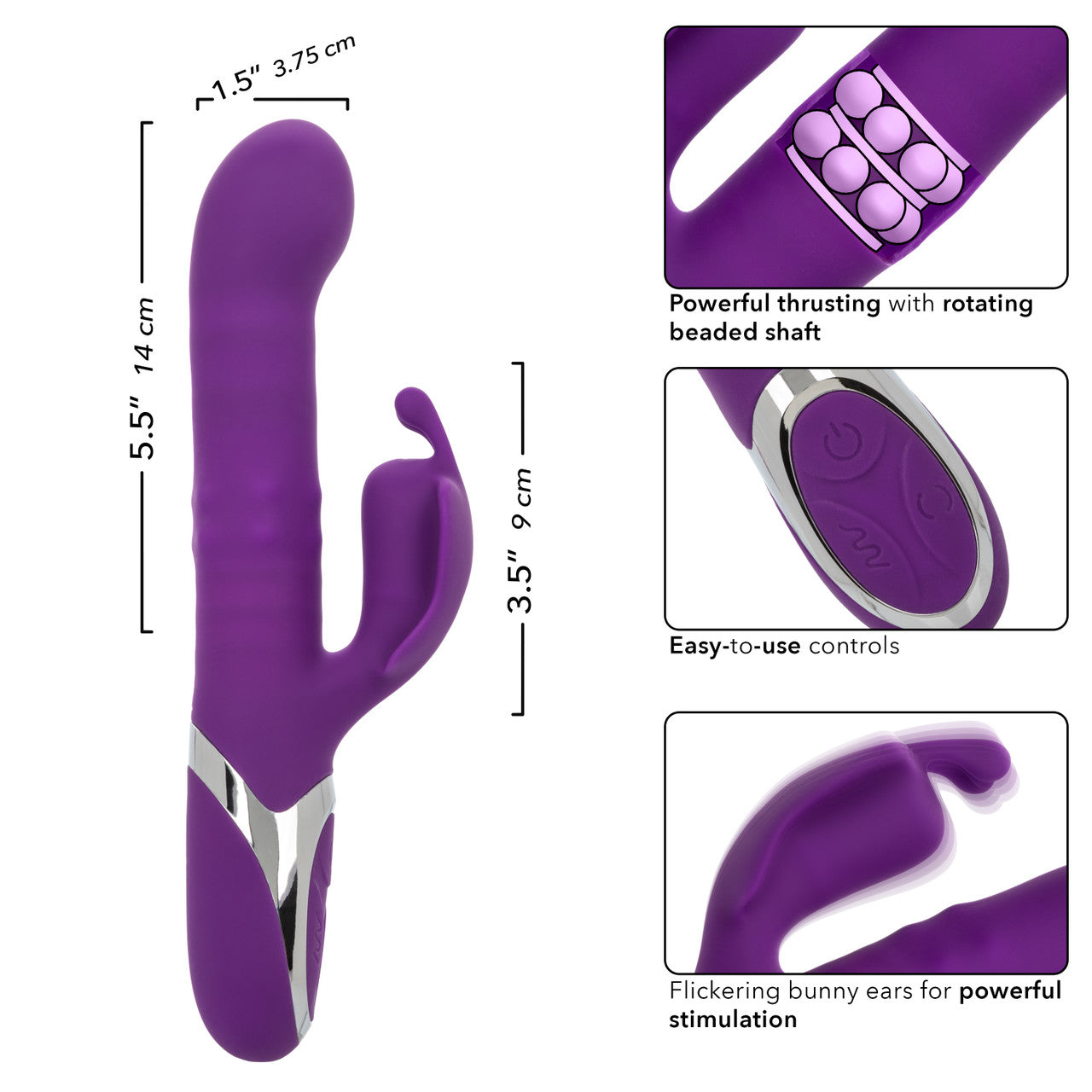 CalExotics Enchanted Flutter Thrusting & Rotating Vibe