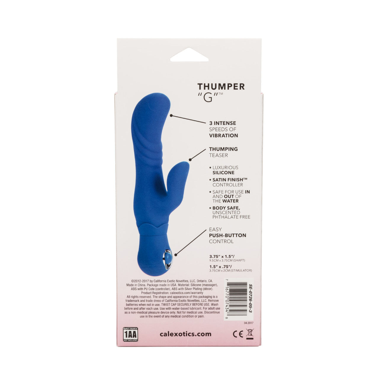 Posh Silicone Thumper G-Spot Vibe - Blue