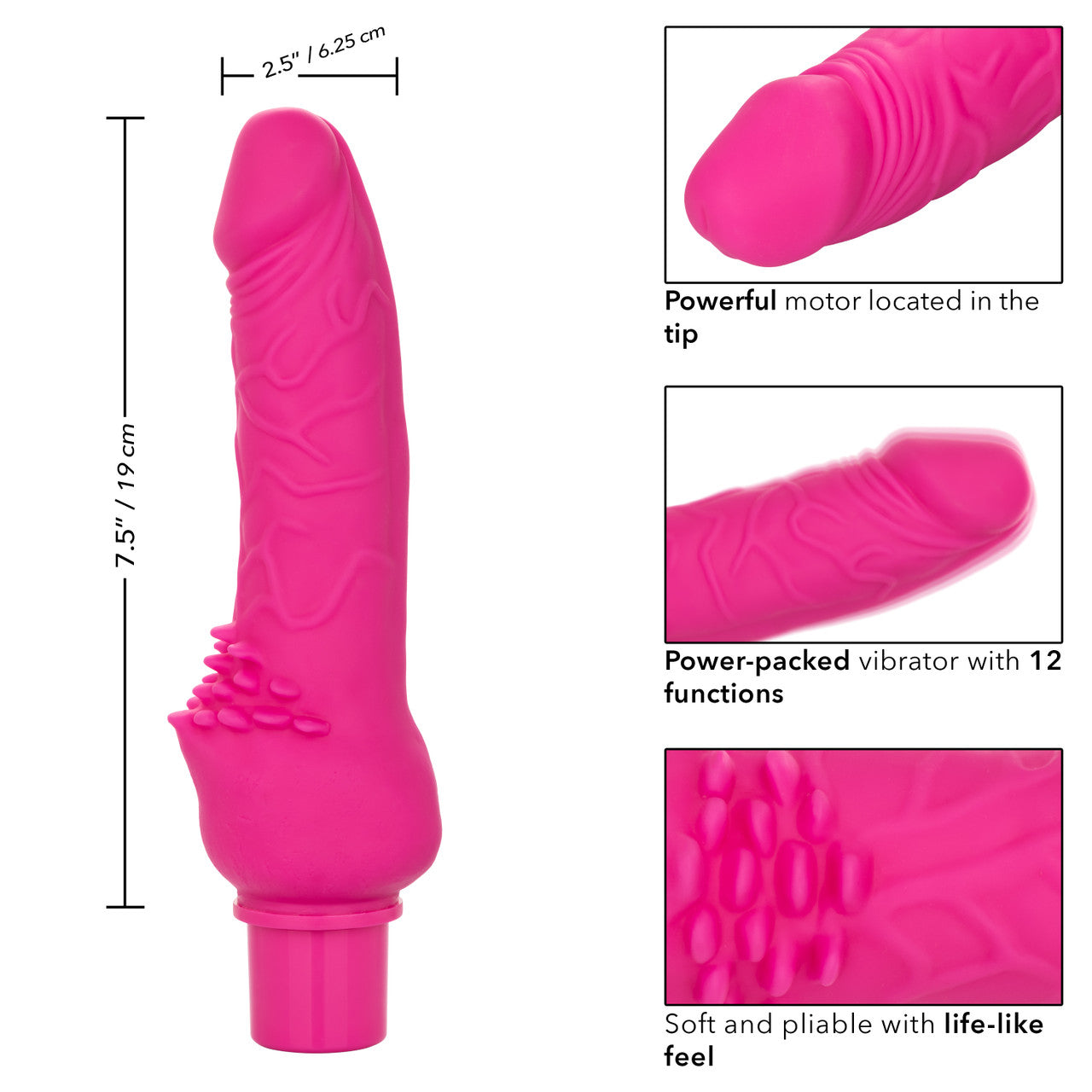 Power Stud Cliterrific Vibrating Dildo