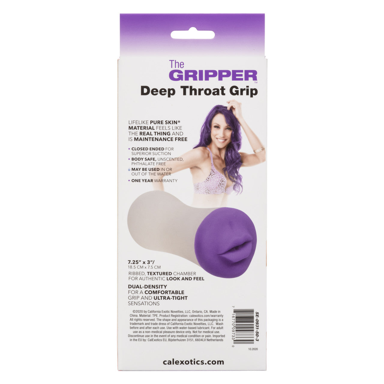 The Gripper Deep Throat Grip Masutbator - Purple - Thorn & Feather