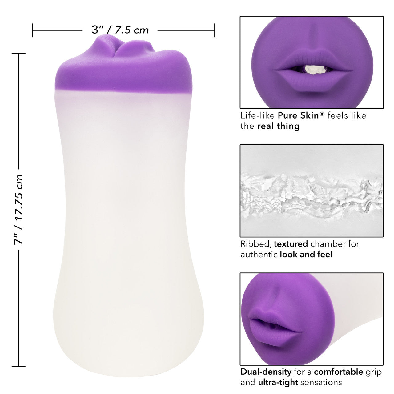 The Gripper Deep Throat Grip Masutbator - Purple - Thorn & Feather