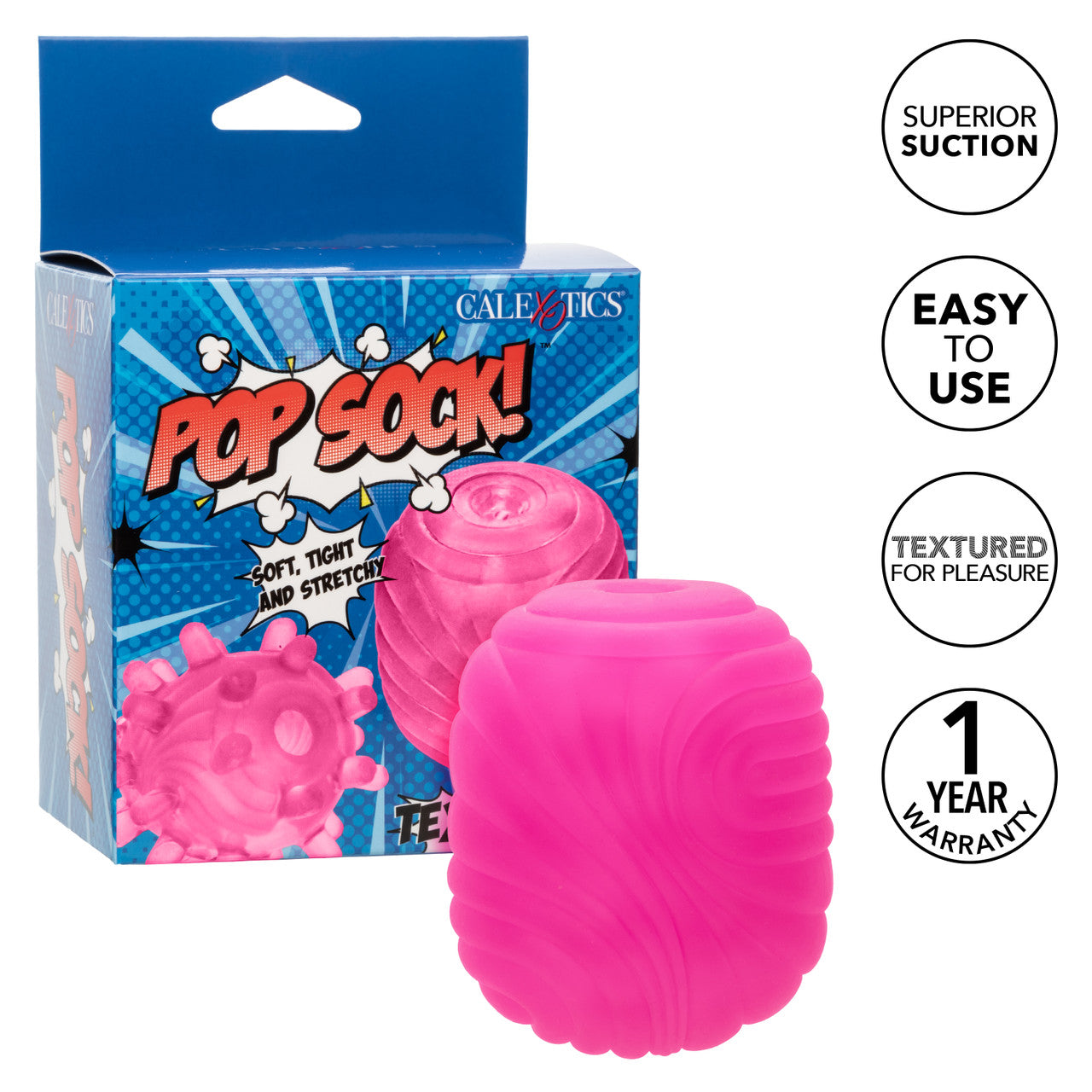 Pop Sock Textured Pocket Stroker - Pink