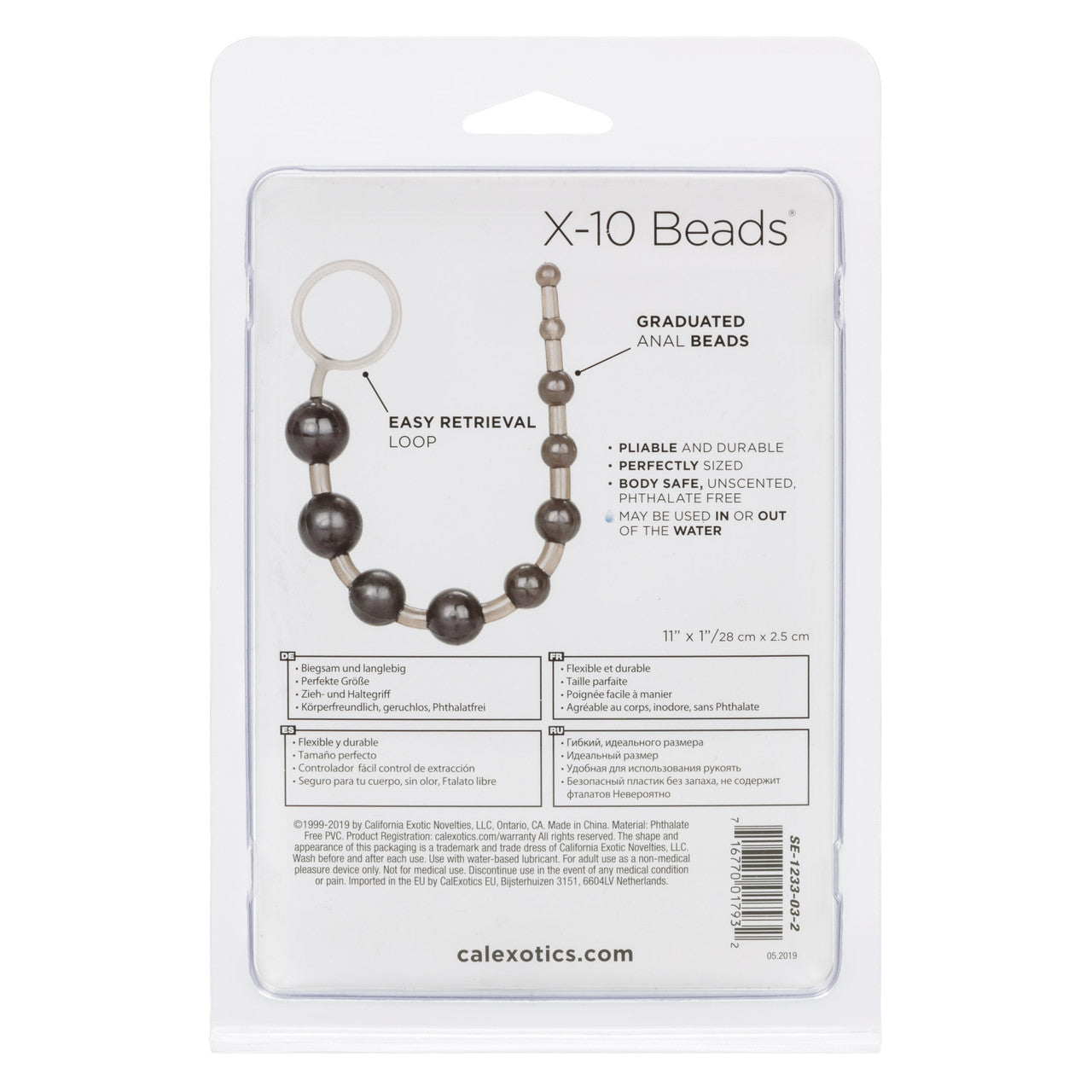 X-10 Anal Beads - Black - Thorn & Feather