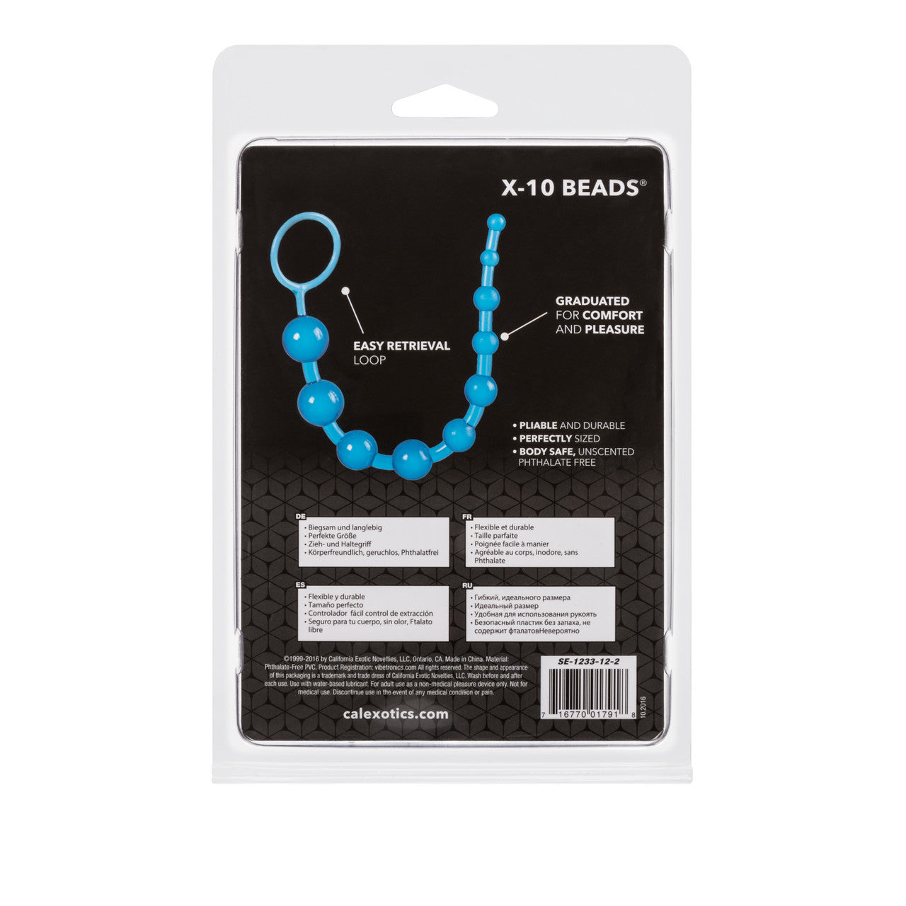 X-10 Anal Beads - Blue - Thorn & Feather