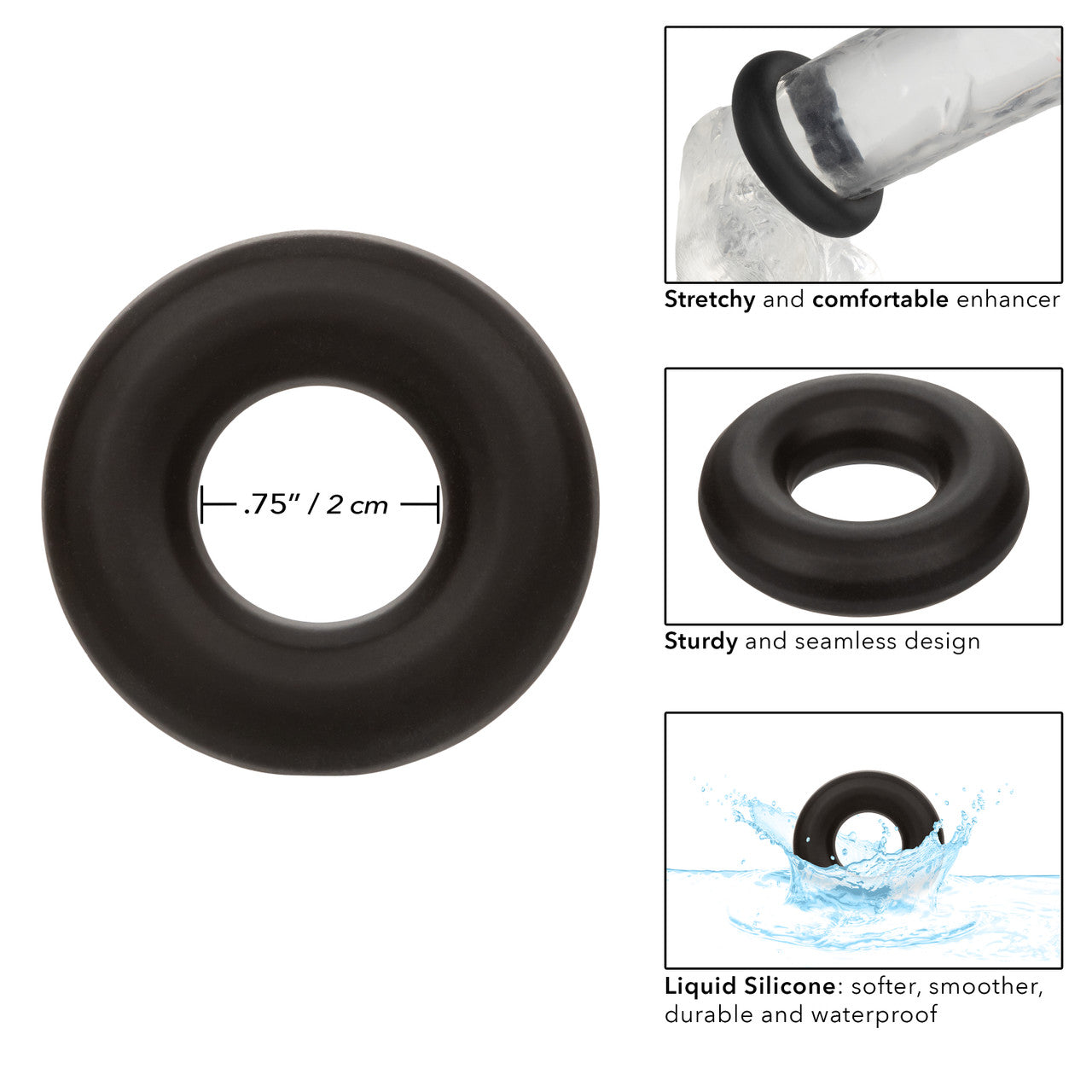 Alpha Liquid Silicone Prolong Medium Ring