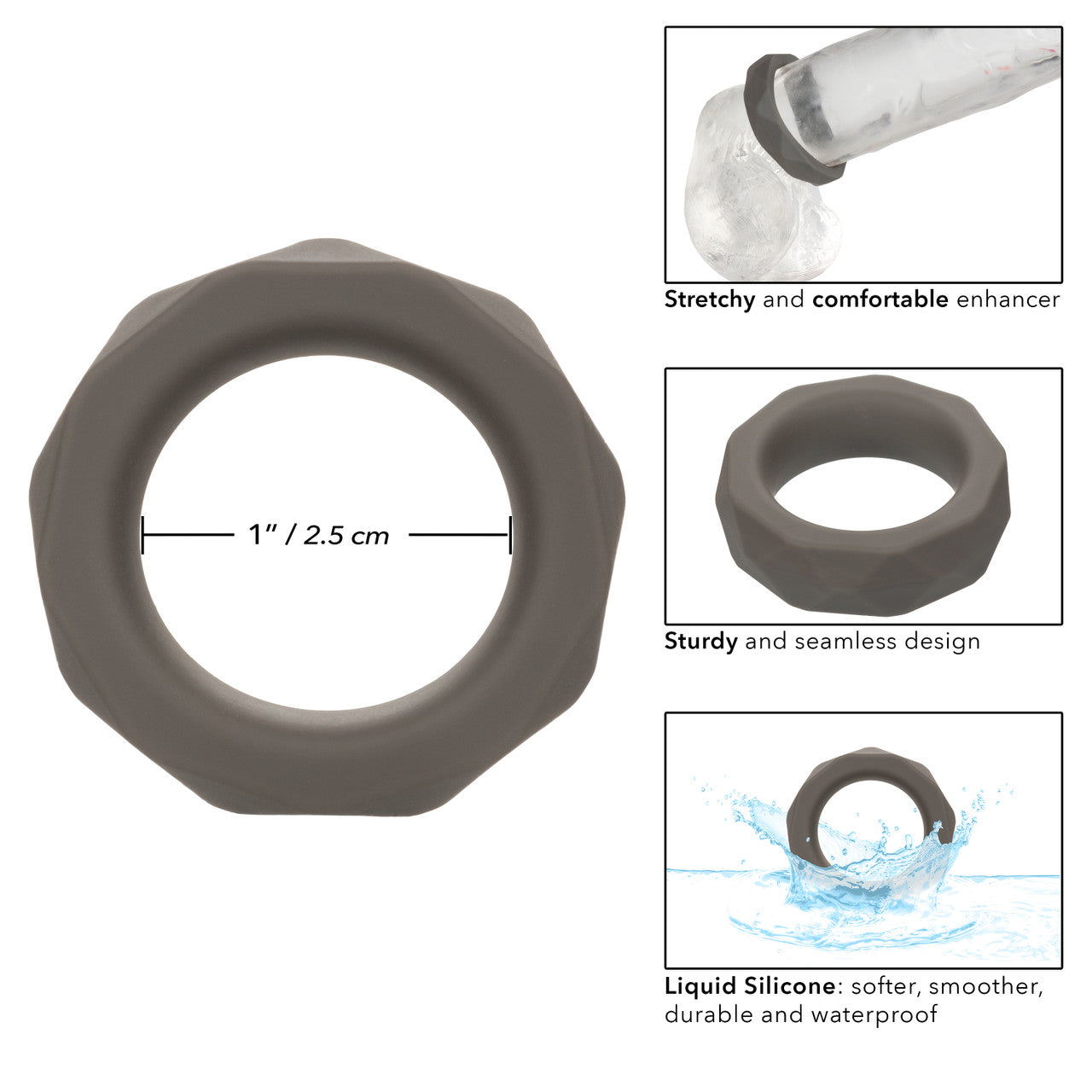 Alpha Liquid Silicone Prolong Prismatic Ring