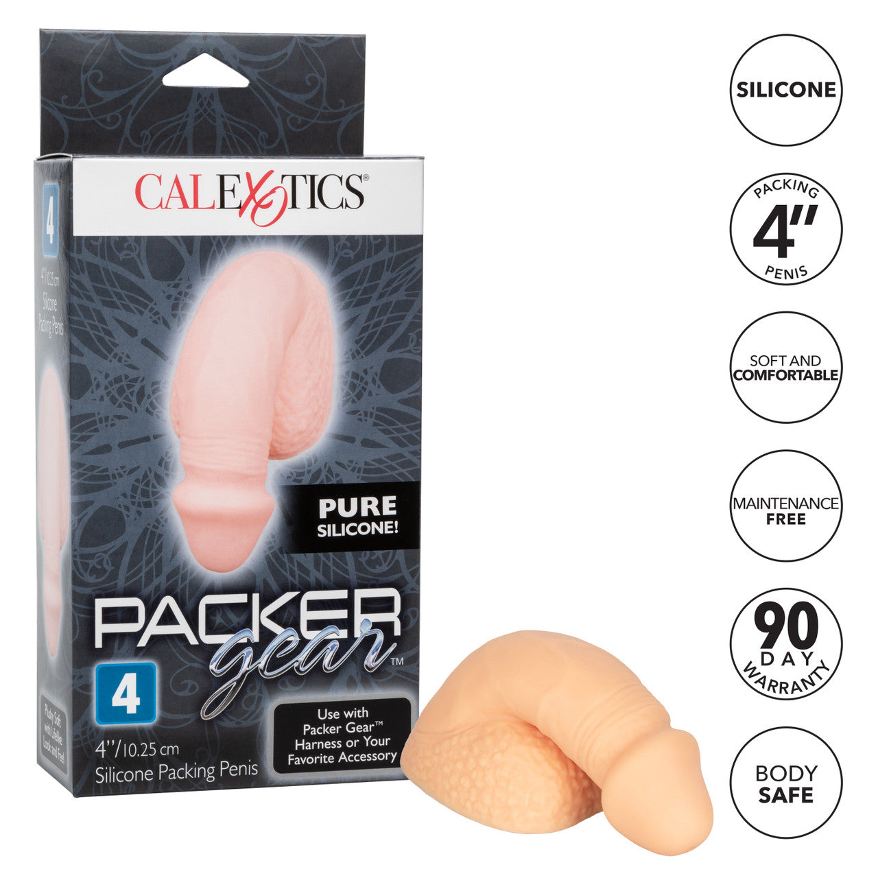 Packer Gear 4" Silicone Packing Penis - Ivory