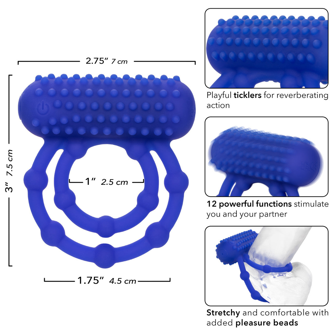 Silicone Rechargeable 10 Bead Maximus Ring