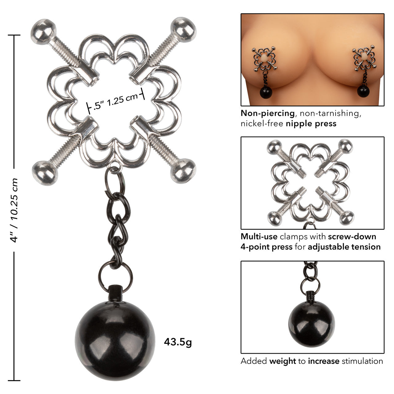 Nipple Grips 4-Point Weighted Nipple Press