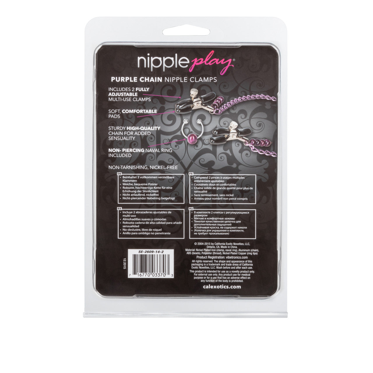 Nipple play Purple Chain Nipple Clamps