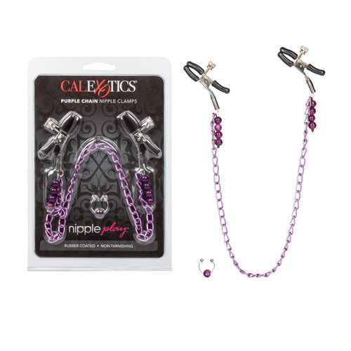 Nipple play Purple Chain Nipple Clamps