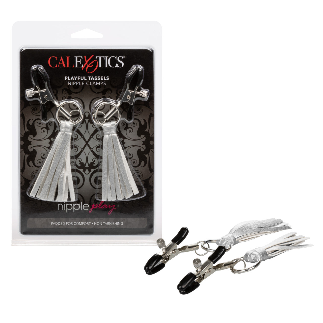 Nipple Play Playful Tassels Nipple Clamps - Silver