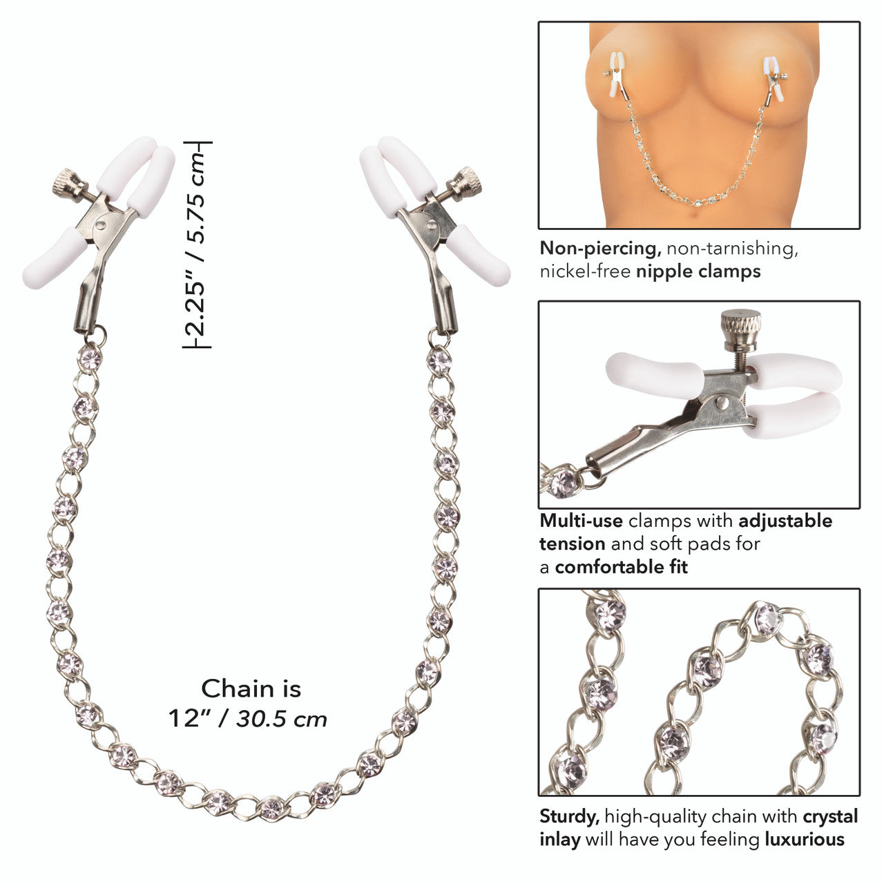 Nipple Play Crystal Chain Nipple Clamps