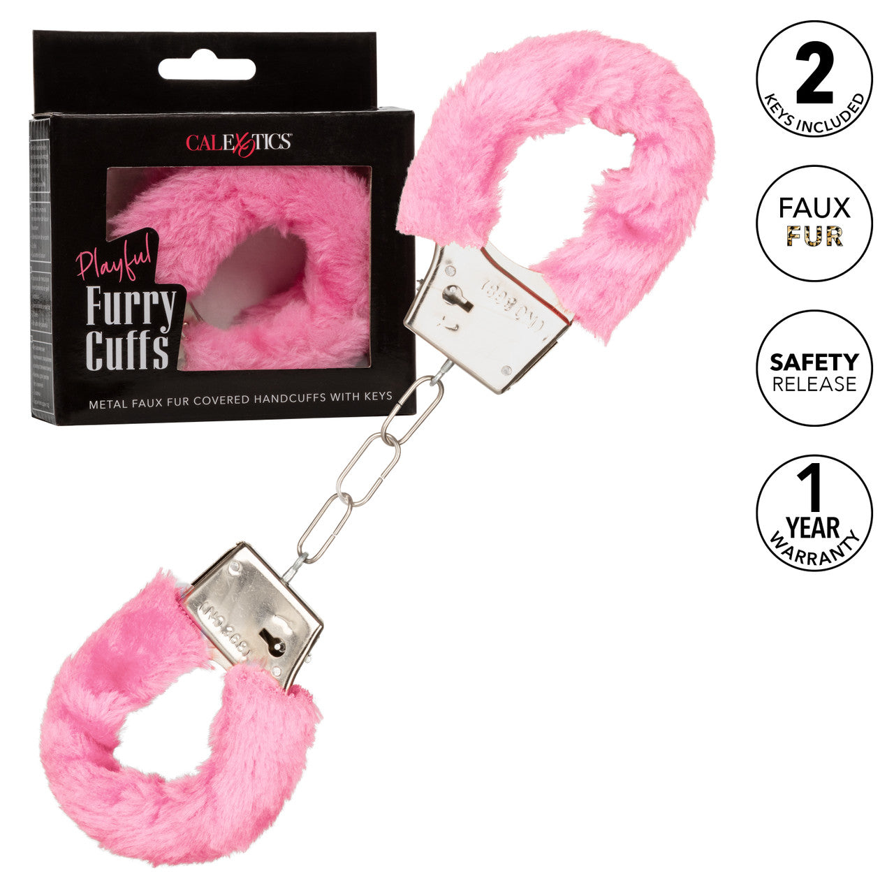 Playful Fluffy Furry Cuffs - Pink