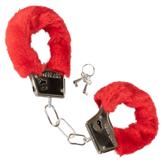 Playful Fluffy Furry Cuffs - Red