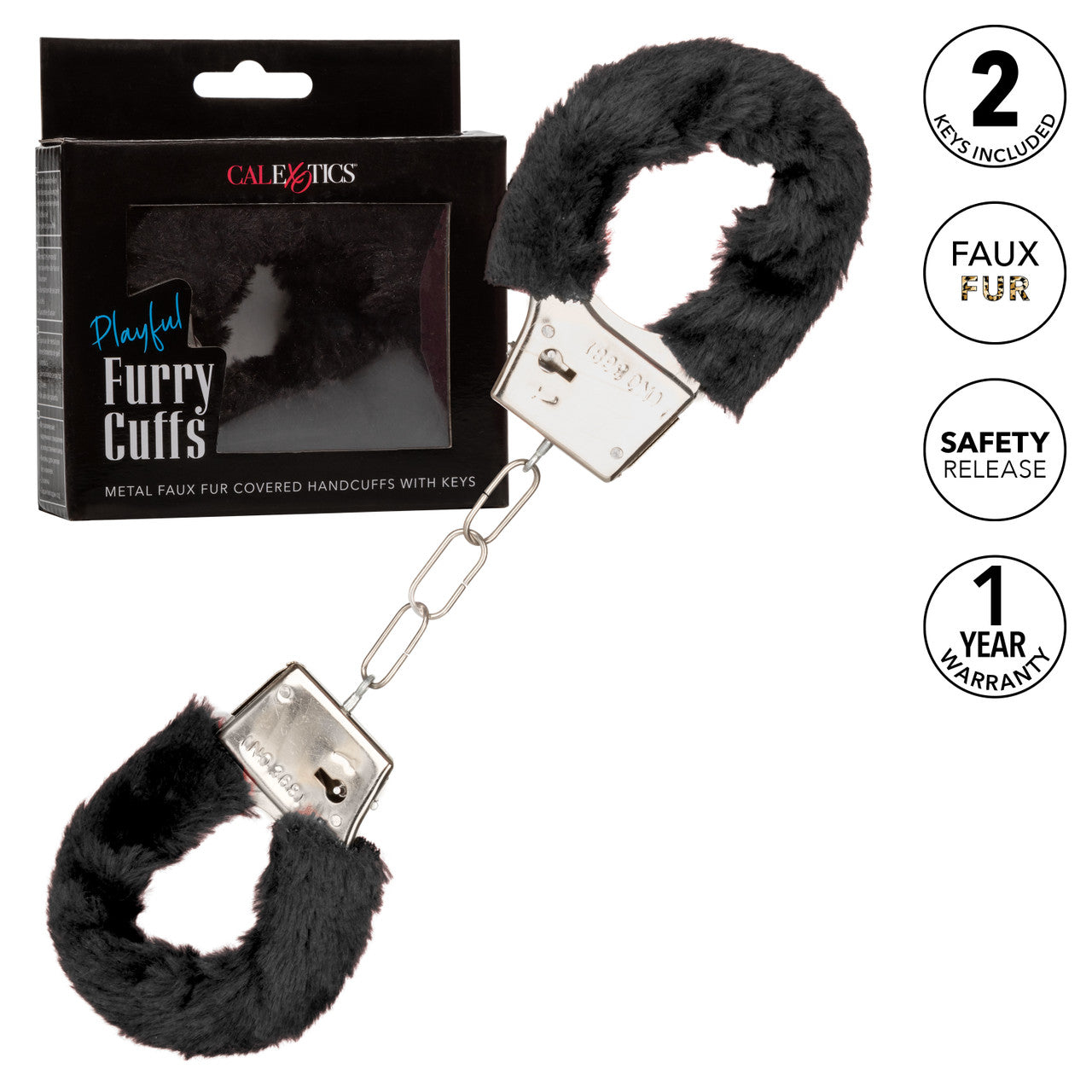 Playful Fluffy Furry Cuffs - Black