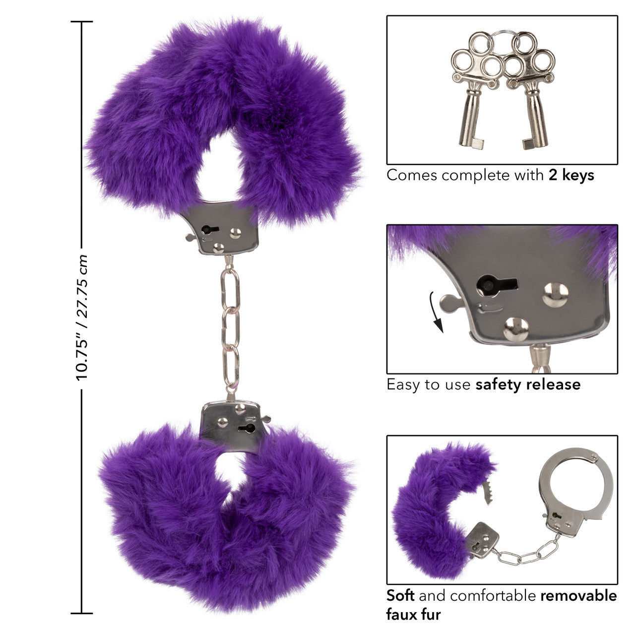 Ultra Fluffy Furry Cuffs - Purple