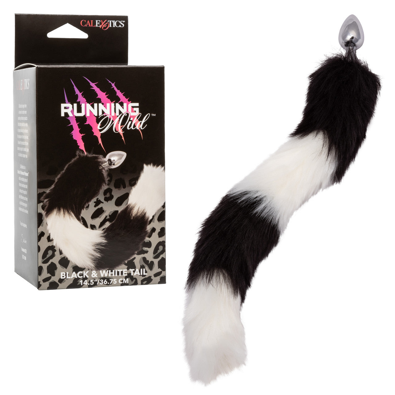 CalExotics Running Wild Black & White Tail Plug