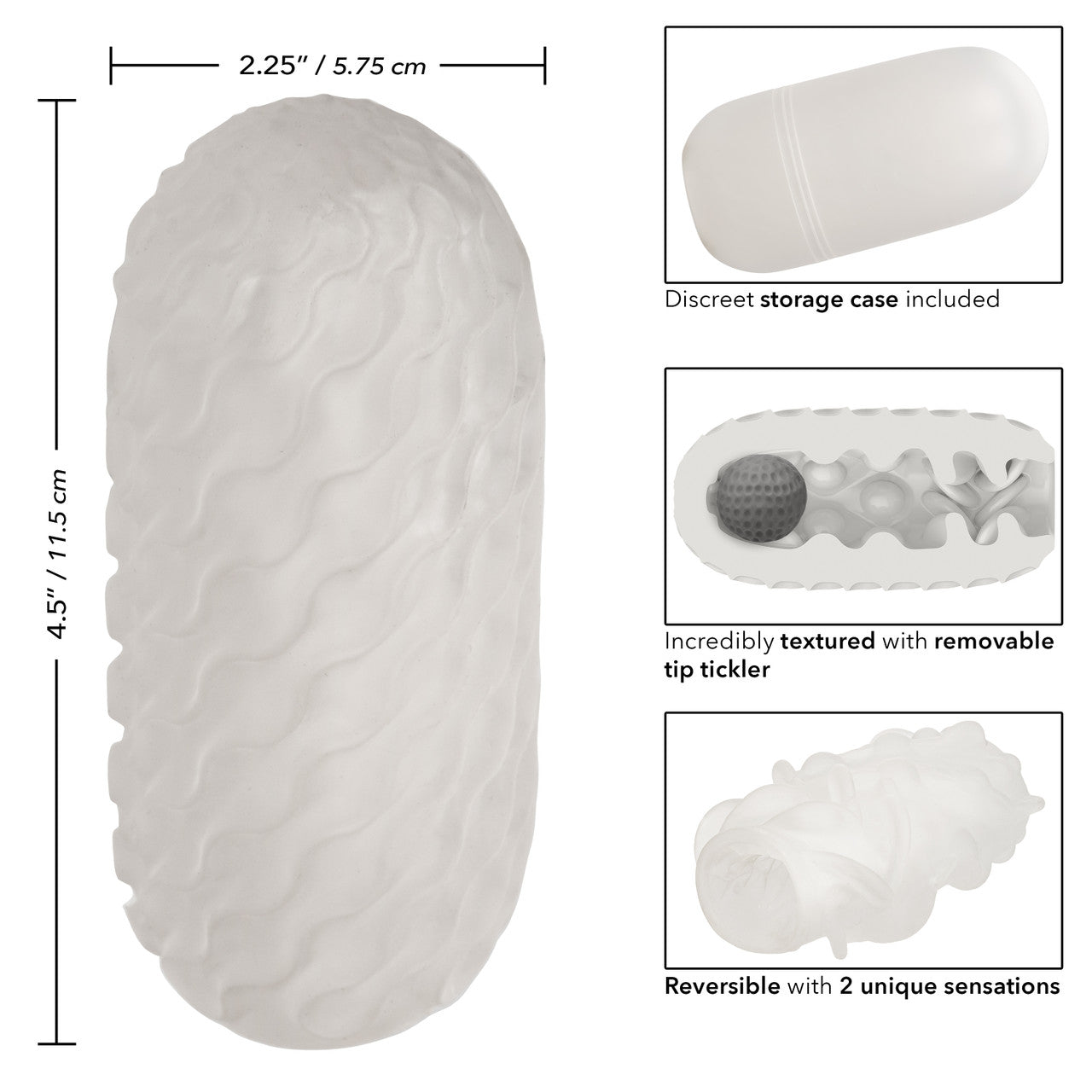 Boundless Reversible Squishy Ball Stroker - Smoke