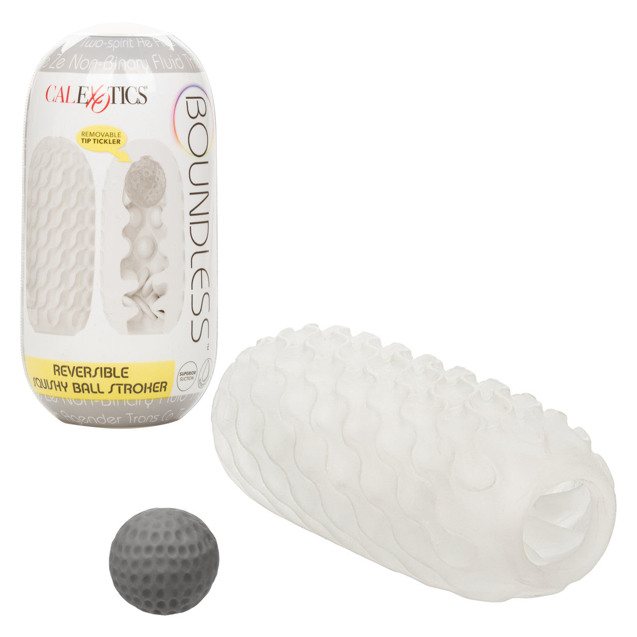 Boundless Reversible Squishy Ball Stroker - Smoke