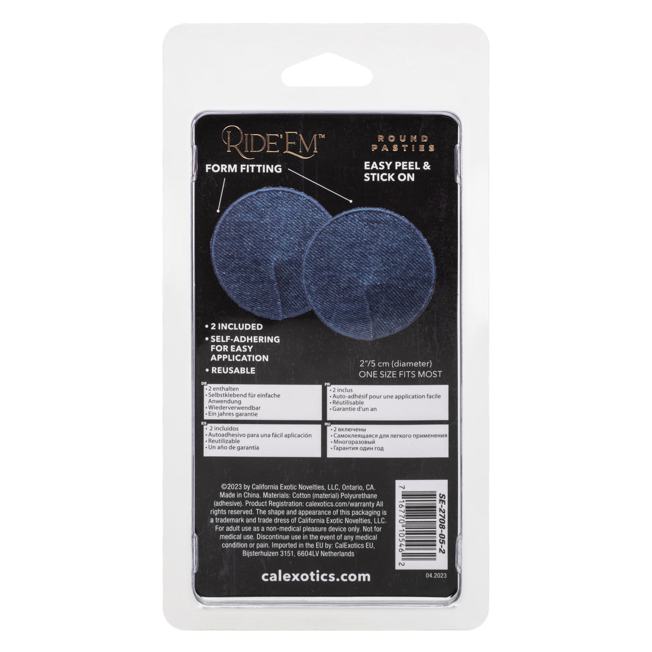 Ride 'Em Premium Denim Collection Round Pasties - Thorn & Feather