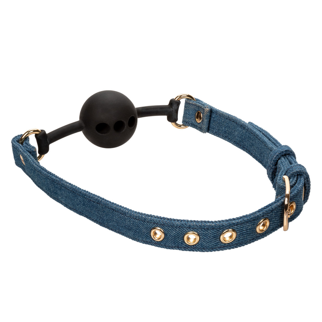 Ride 'Em Premium Denim Collection Ball Gag - Thorn & Feather