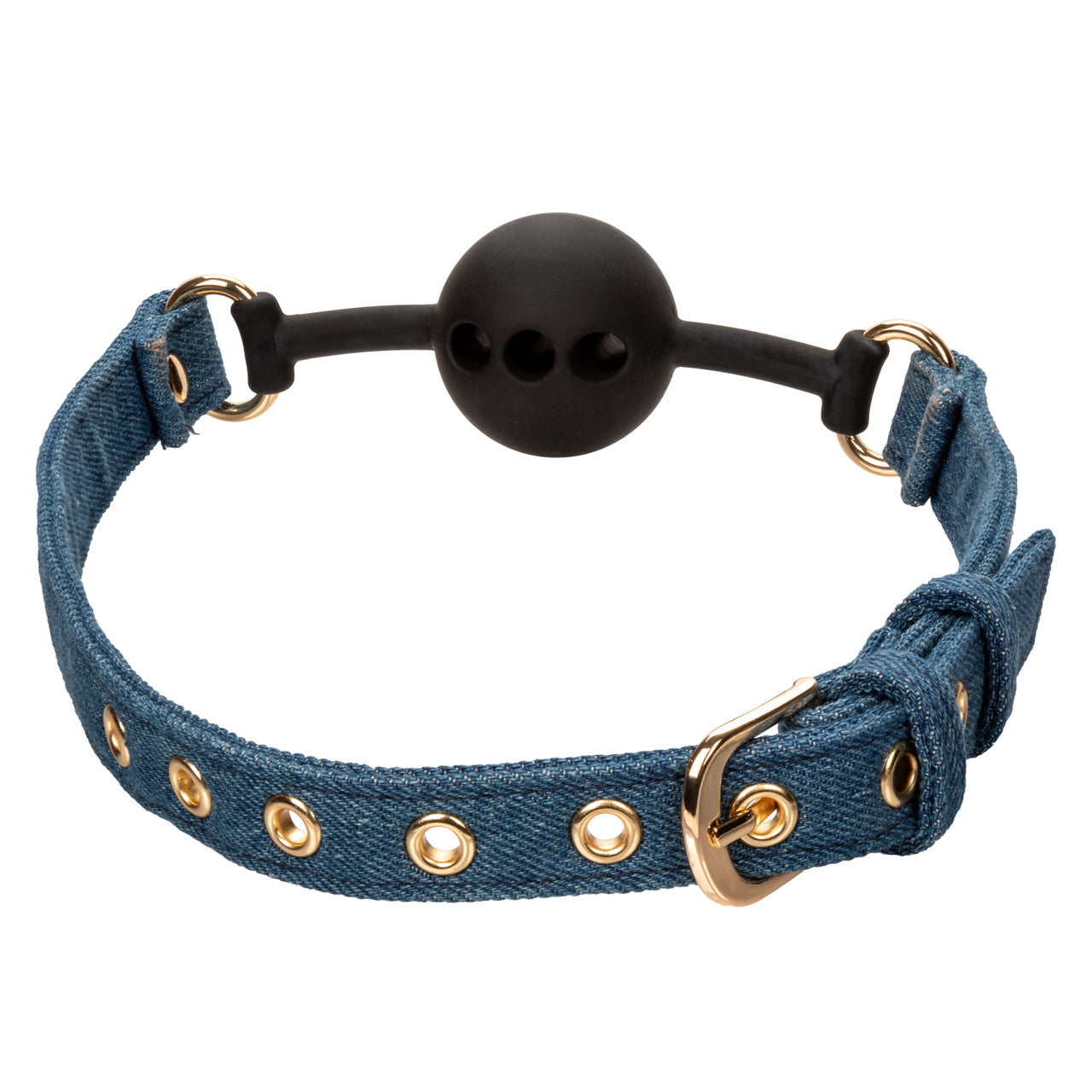 Ride 'Em Premium Denim Collection Ball Gag - Thorn & Feather