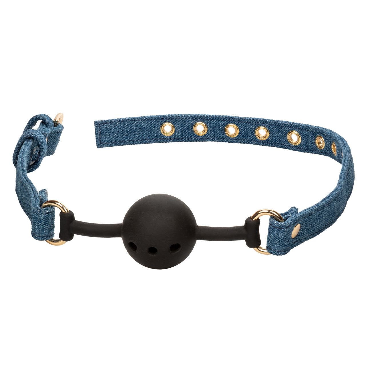 Ride 'Em Premium Denim Collection Ball Gag - Thorn & Feather