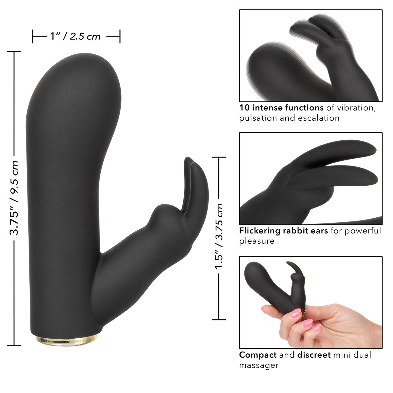 Raven Bunny Mini Dual Massager - Thorn & Feather