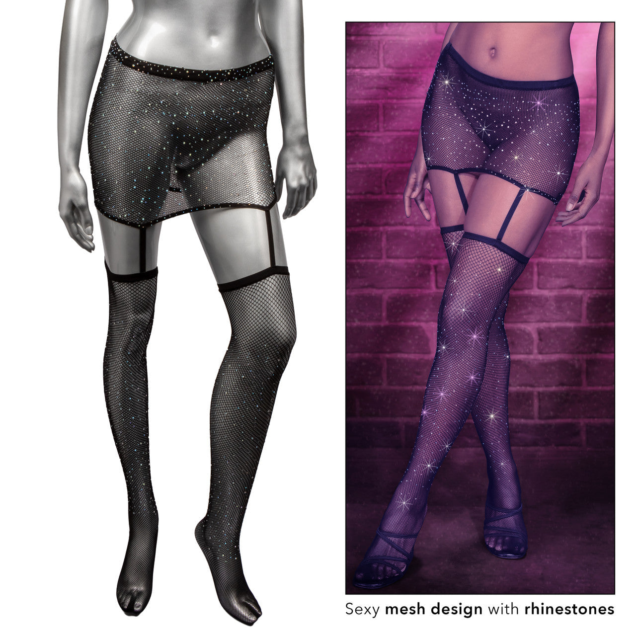 Radiance One Piece Garter Skirt With Thigh Highs