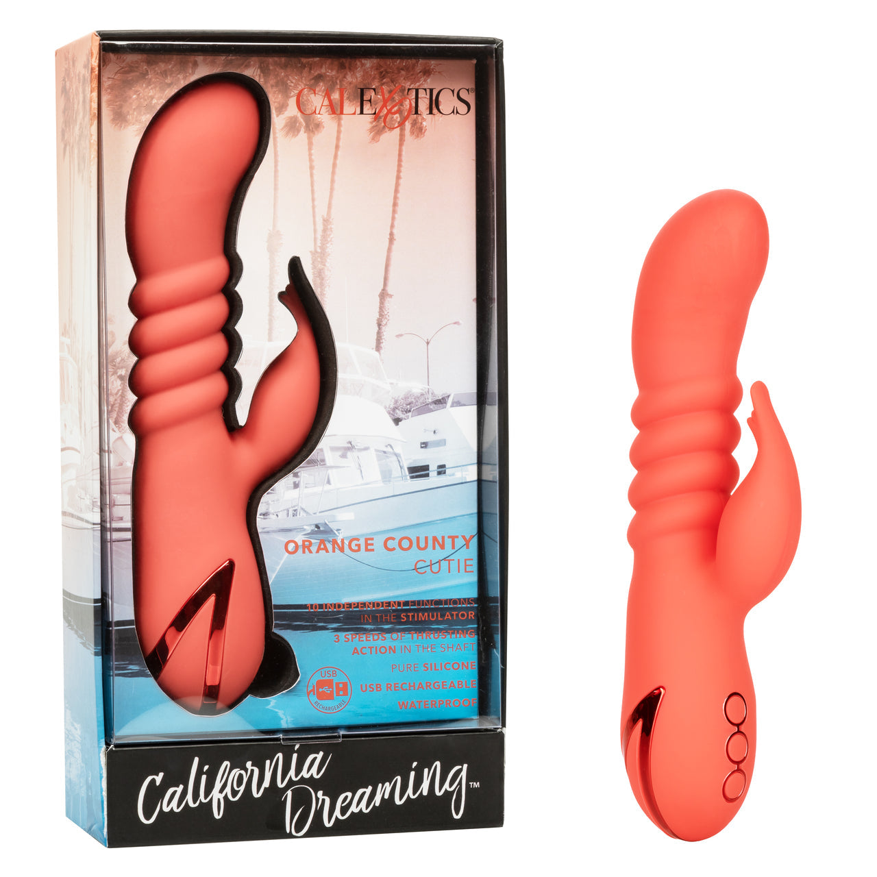 California Dreaming Orange County Cutie Rabbit Vibrator - Thorn & Feather