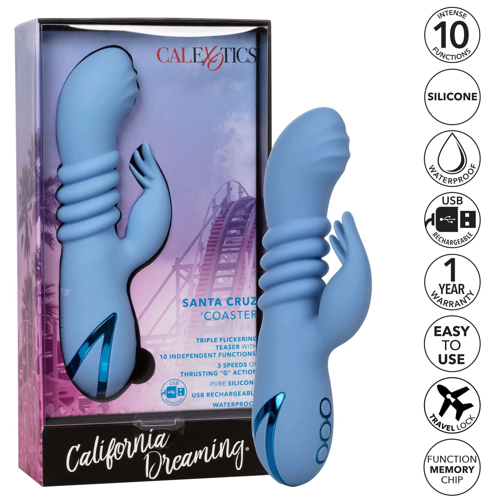 California Dreaming Santa Cruz Coaster Thrusting G-Spot Vibrator - Thorn & Feather