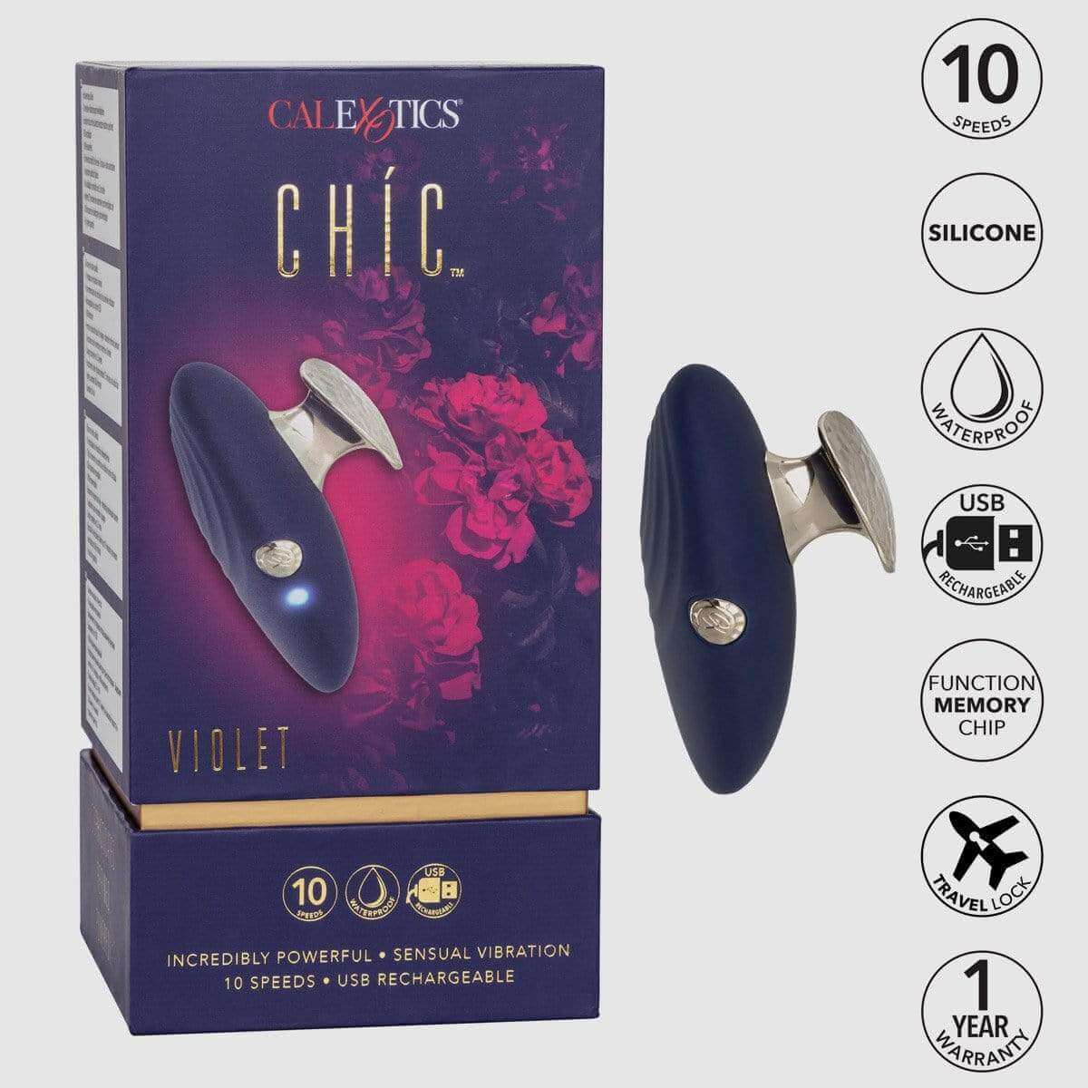 Chic Violet Finger Grip Vibrator - Thorn & Feather