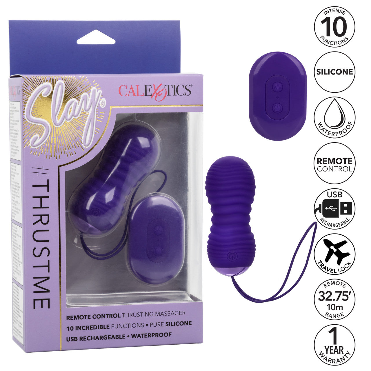 Slay #ThrustMe Thrusting Remote Vibrator