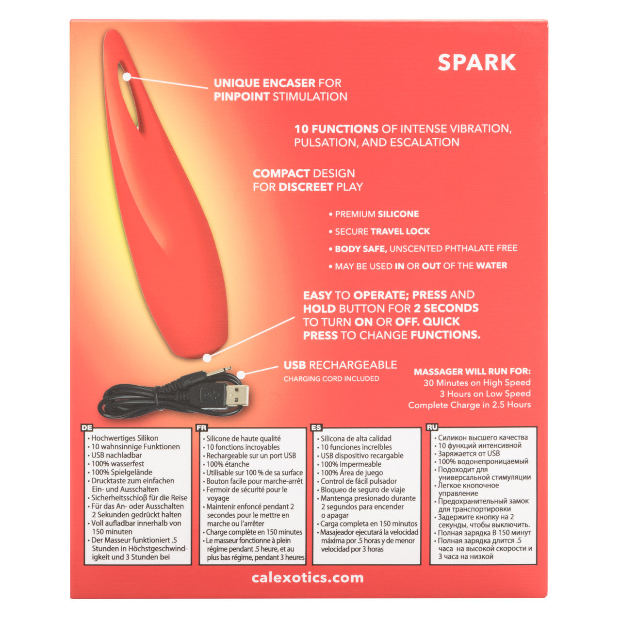 Red Hot Spark Multi-Function Vibrator