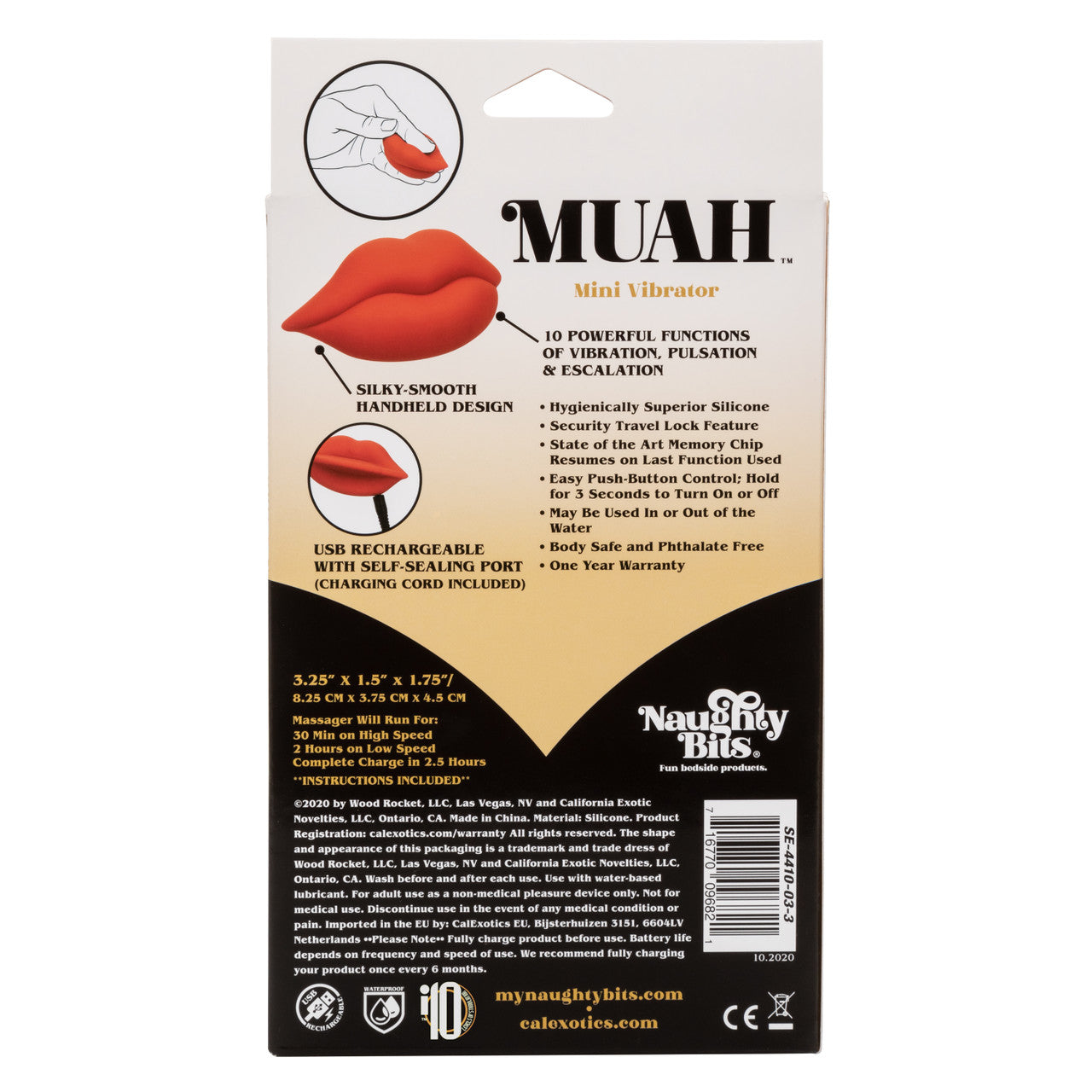 Naughty Bits MUAH Mini Vibrator - Thorn & Feather