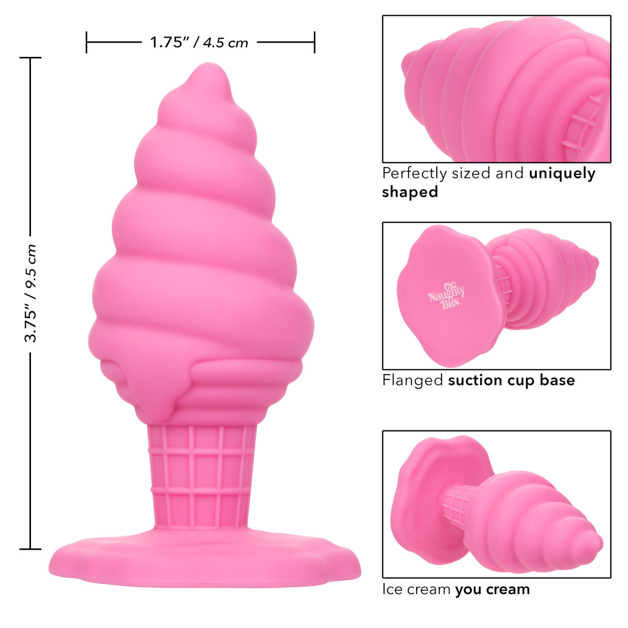 Naughty Bits Yum Bum Ice Cream Cone Butt Plug - Thorn & Feather