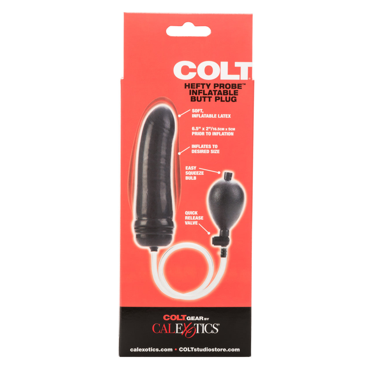 Colt Hefty Probe Inflatable Butt Plug - Black - Thorn & Feather