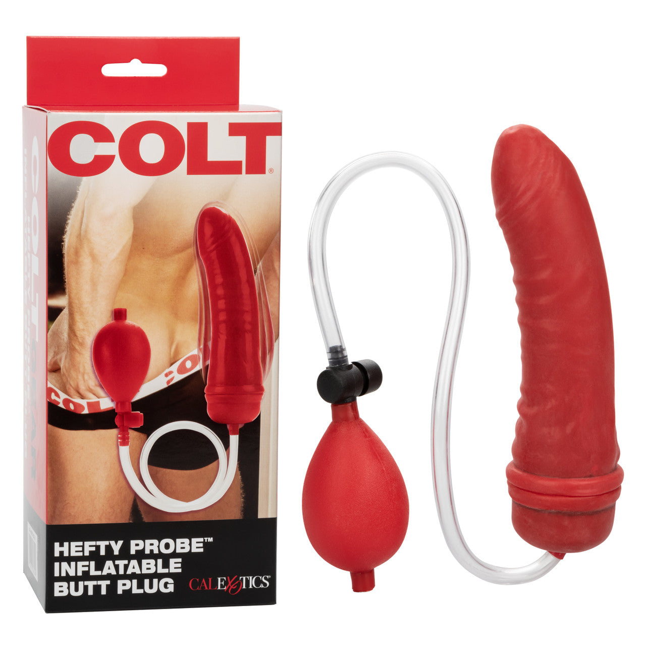 Colt Hefty Probe Inflatable Butt Plug - Red - Thorn & Feather