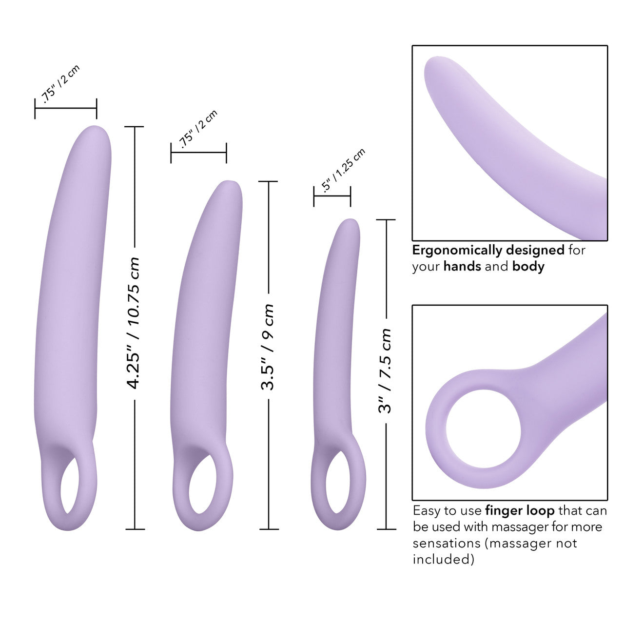 Alena Set of 3 Silicone Dilators