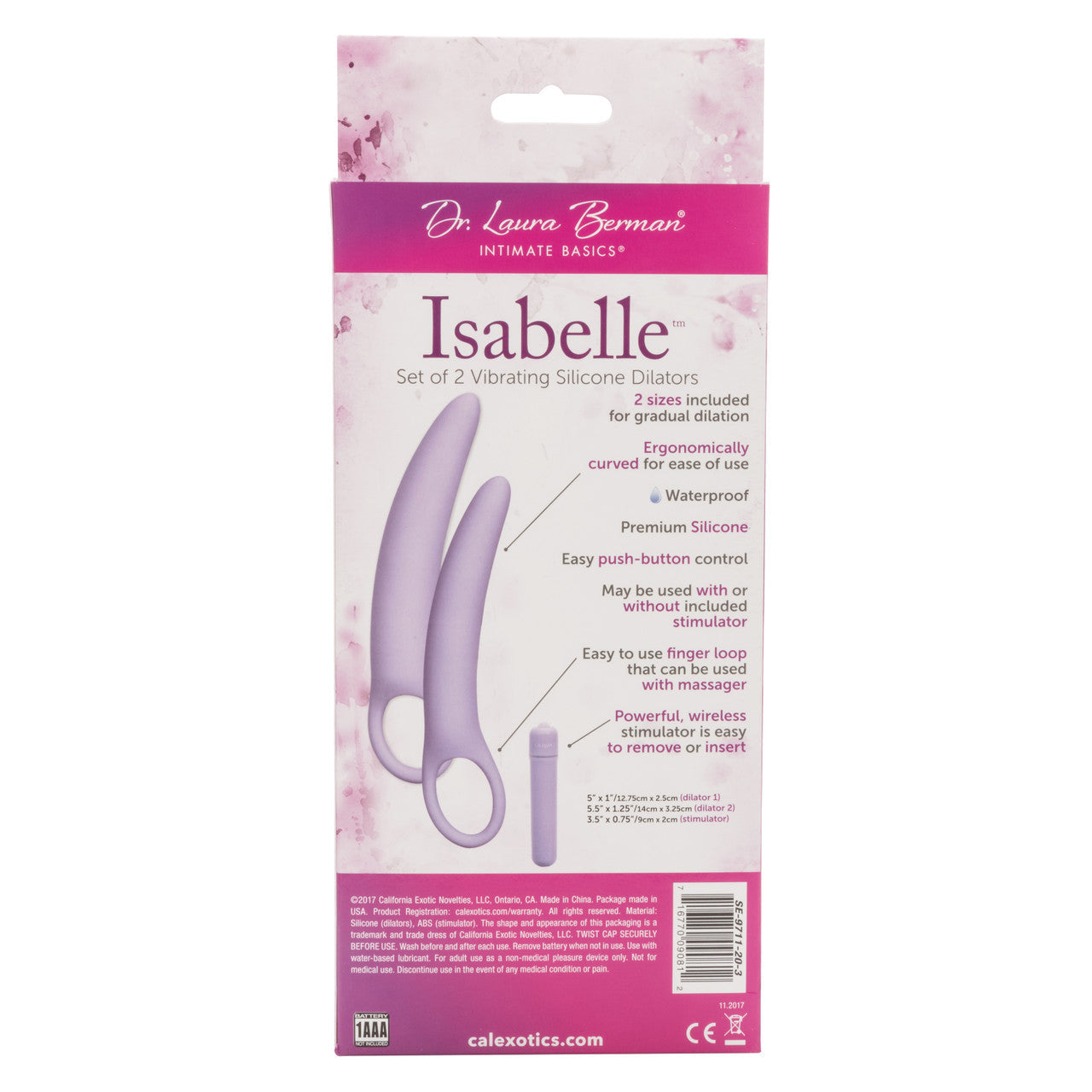 Isabelle Set of 2 Vibrating Silicone Dilators