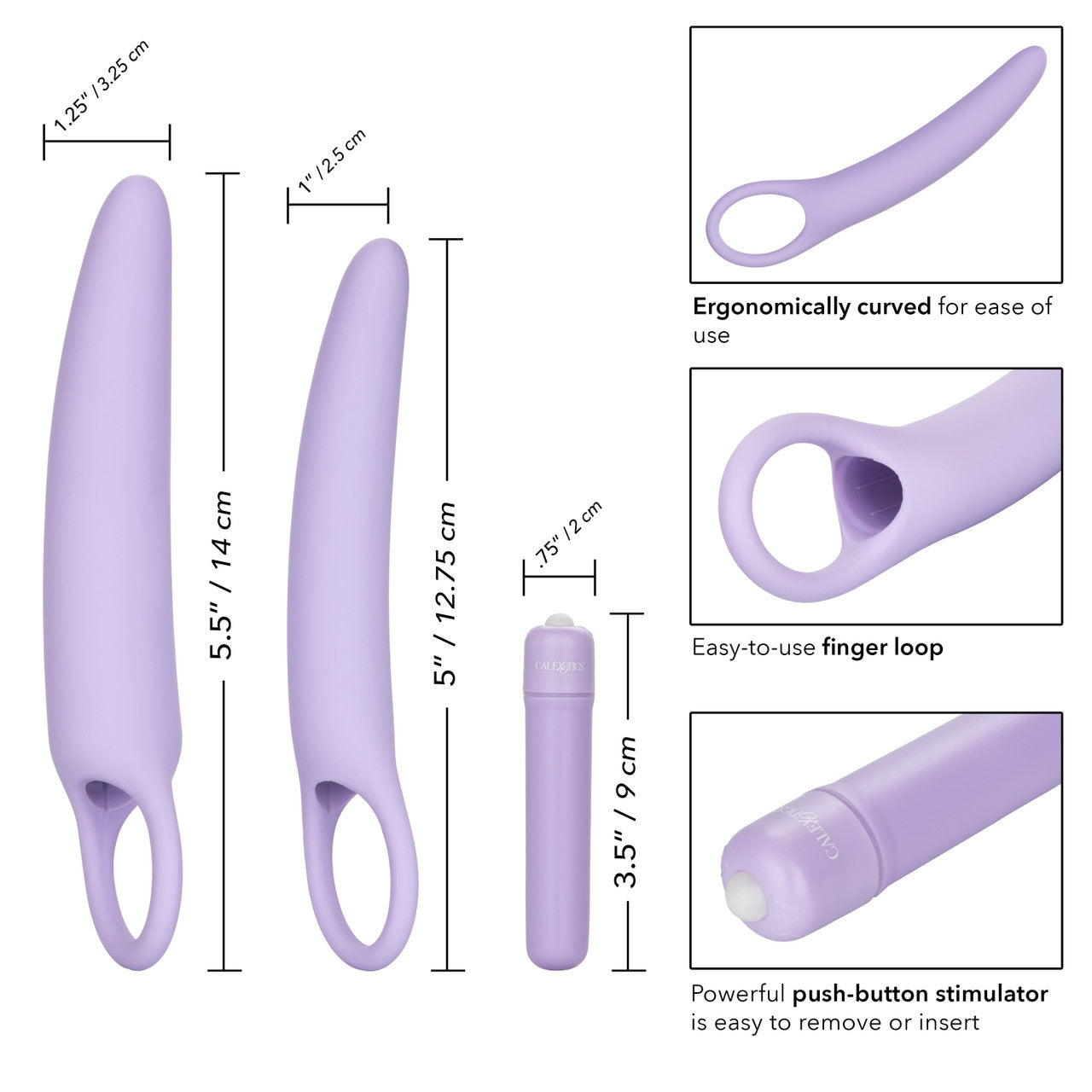 Isabelle Set of 2 Vibrating Silicone Dilators